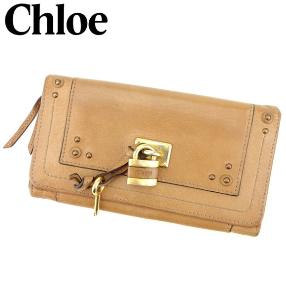 Chloe Wallet long Paddington beige zipper leather - Picture 1 of 6
